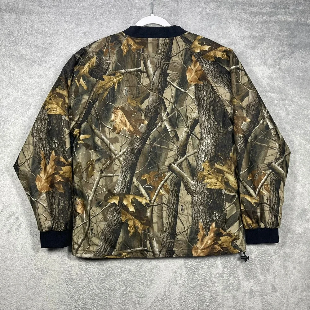 Stearns Bomber Jacket Mens Medium Camo Realtree Hardwoods DryWear Quilted